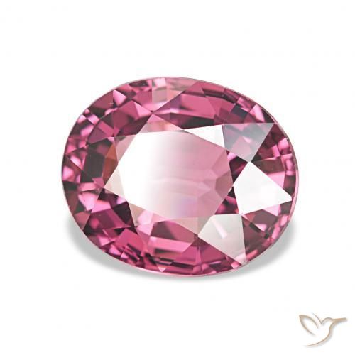 Grenat Rhodolite Pourpre moyen naturelle Coupe ovale, 2.33 ct, VVS-VS
