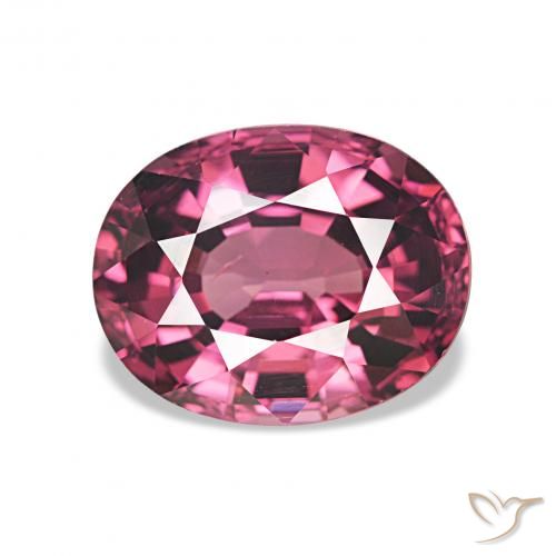 Grenat Rhodolite Pourpre intense naturelle ovale, 2.65 ct, VVS-VS