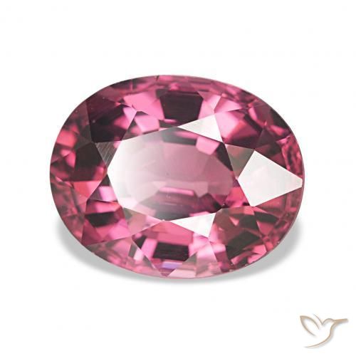 Grenat Rhodolite Pourpre intense naturelle ovale, 2.65 ct, VVS-VS