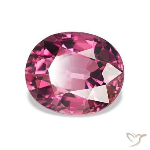 Grenat Rhodolite Pourpre moyen naturelle ovale, 2.68 ct, VVS-VS