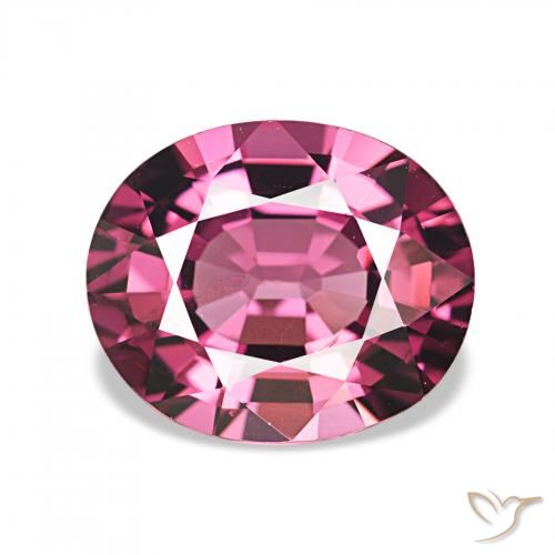 Grenat Rhodolite Rouge Rapberry naturelle ovale, 2.30 ct, VVS-VS