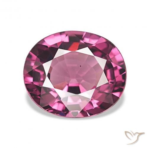 Grenat Rhodolite Pourpre moyen naturelle ovale, 2.58 ct, VVS-VS