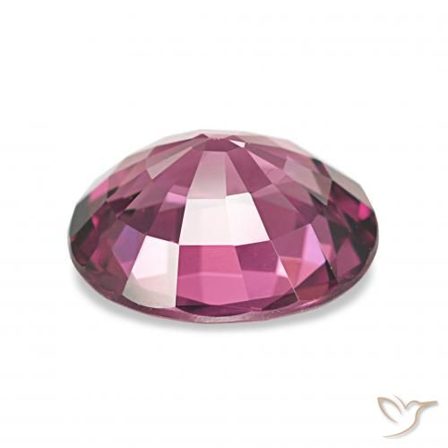 Grenat Rhodolite Pourpre moyen naturelle ovale, 2.58 ct, VVS-VS