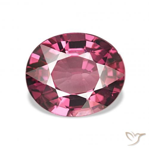 Grenat Rhodolite Pourpre moyen naturelle ovale, 2.69 ct, VVS