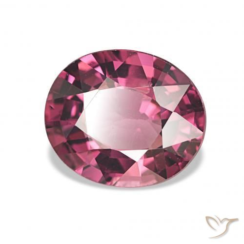 Grenat Rhodolite Pourpre moyen naturelle ovale, 2.69 ct, VVS