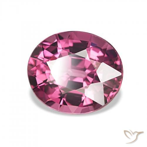 Grenat Rhodolite Pourpre moyen naturelle ovale, 2.19 ct, VVS