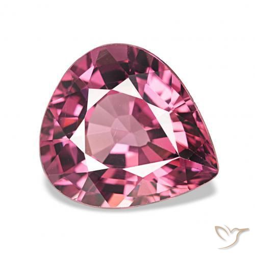 Grenat Rhodolite Pourpre intense naturelle En forme de poire, 2.64 ct, VVS