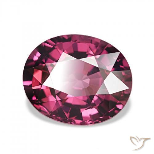 Grenat Rhodolite Rouge Rapberry naturelle ovale, 2.51 ct, VVS