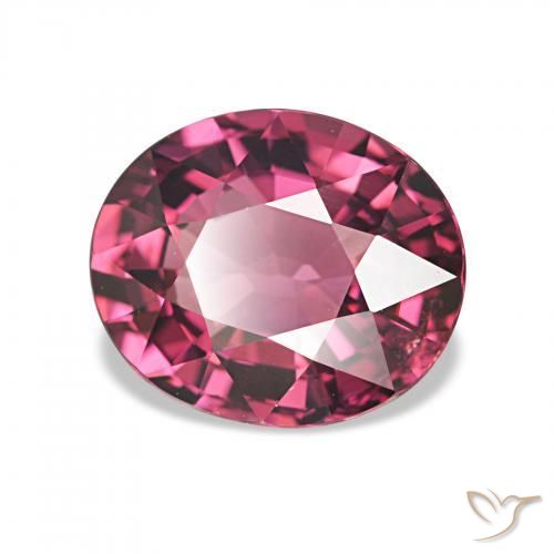 Grenat Rhodolite Violet rougeâtre naturelle Coupe ovale, 2.36 ct, VVS