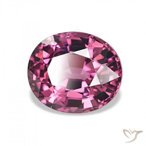 Grenat Rhodolite Rouge Rapberry naturelle ovale, 2.16 ct, VVS