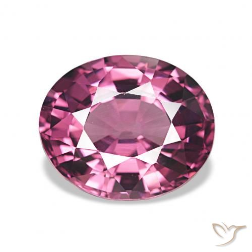 Grenat Rhodolite Pourpre intense naturelle ovale, 2.36 ct, VVS