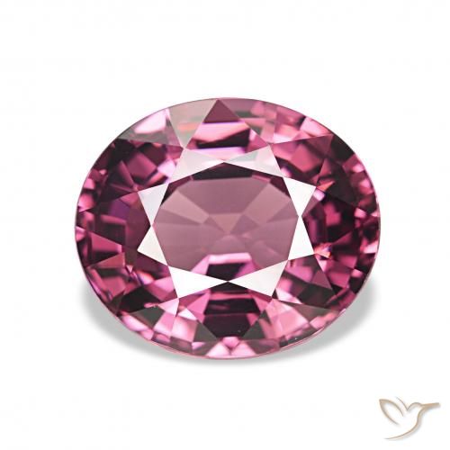 Grenat Rhodolite Rouge Rapberry naturelle ovale, 2.05 ct, VVS