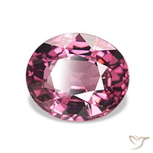 Grenat Rhodolite Rouge Rapberry naturelle ovale, 2.05 ct, VVS