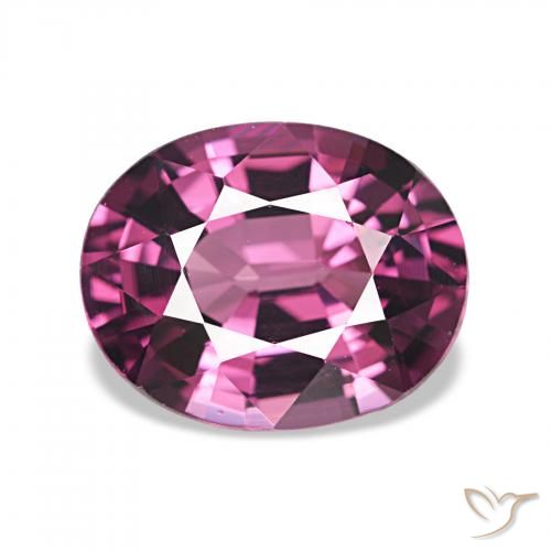 Grenat Rhodolite Pourpre foncé naturelle ovale, 2.15 ct, VVS