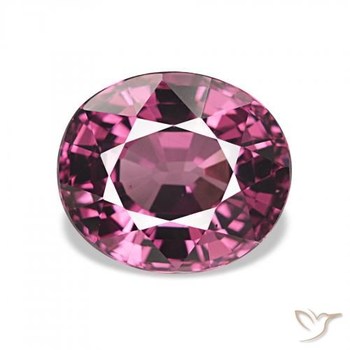 Grenat Rhodolite Pourpre intense naturelle ovale, 2.73 ct, VVS