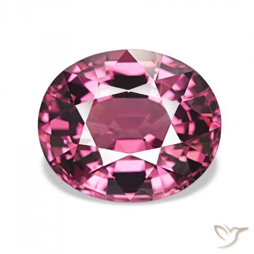 Grenat Rhodolite Rouge Rapberry naturelle ovale, 2.85 ct, VVS
