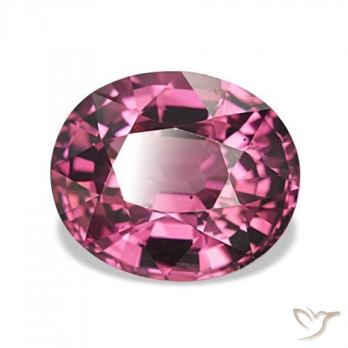 Grenat Rhodolite Rouge Rapberry naturelle ovale, 2.85 ct, VVS