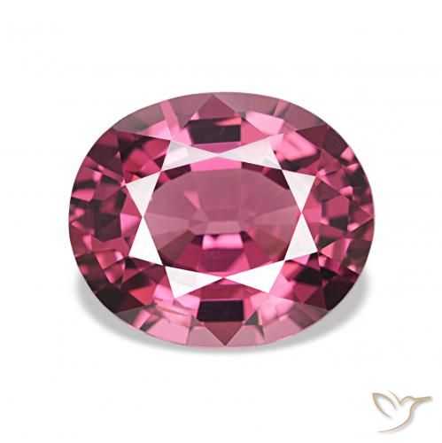 Grenat Rhodolite Pourpre moyen naturelle ovale, 2.75 ct, VVS