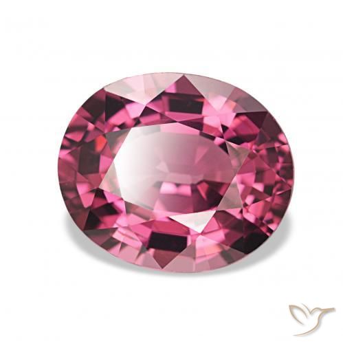 Grenat Rhodolite Pourpre moyen naturelle ovale, 2.75 ct, VVS
