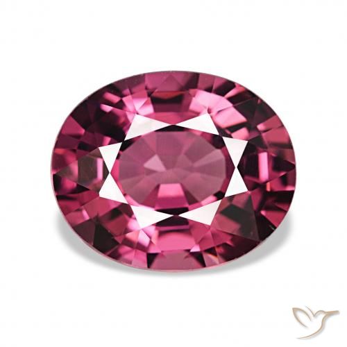 Grenat Rhodolite Rouge moyen naturelle ovale, 2.47 ct, VVS