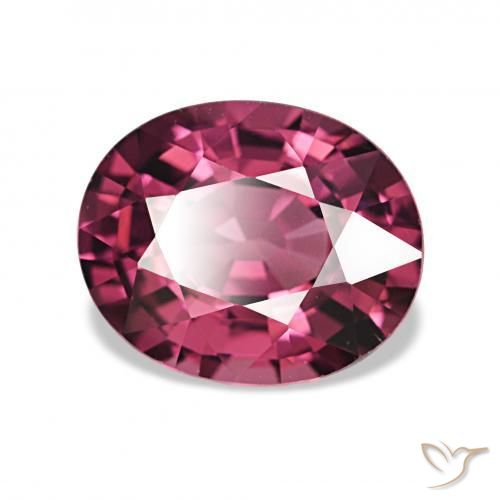 Grenat Rhodolite Rouge moyen naturelle ovale, 2.47 ct, VVS