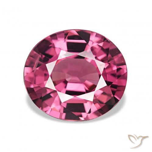 Grenat Rhodolite Pourpre-Rouge naturelle ovale, 2.59 ct, VVS