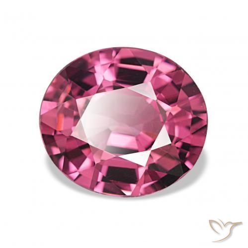 Grenat Rhodolite Pourpre-Rouge naturelle ovale, 2.59 ct, VVS