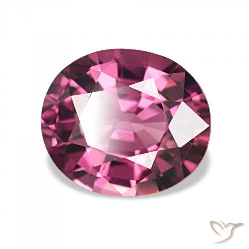 Grenat Rhodolite Rouge moyen naturelle ovale, 2.17 ct, VVS