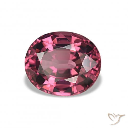 Grenat Rhodolite Rouge framboises naturelle ovale, 2.75 ct, VS