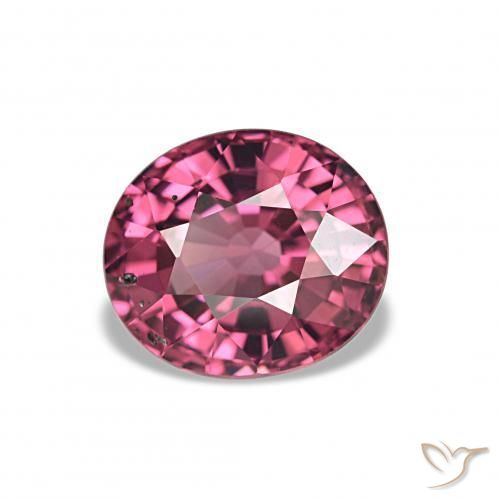 Grenat Rhodolite Rouge moyen naturelle Coupe ovale, 2.44 ct, VS