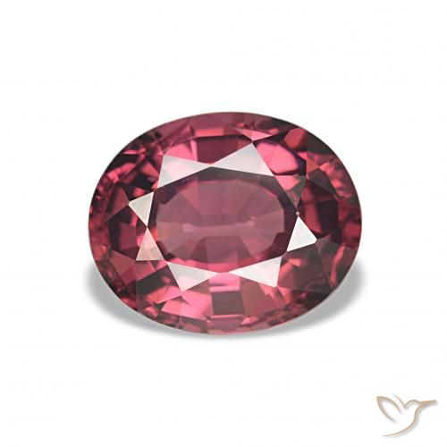 Grenat Rhodolite Pourpre-Rouge naturelle Coupe ovale, 2.57 ct, VS