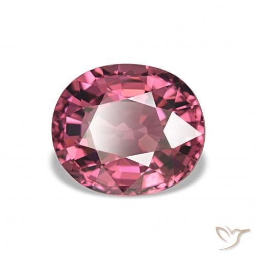 Grenat Rhodolite Rouge framboises naturelle ovale, 2.67 ct, VVS-VS