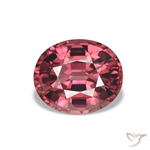 2.75ct Rouge Rosâtre Grenat Rhodolite, ovale, VVS-VS