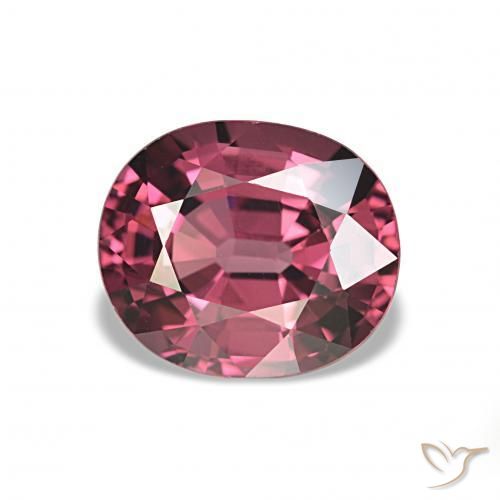Grenat Rhodolite Magenta profond naturelle ovale, 2.65 ct, VVS-VS