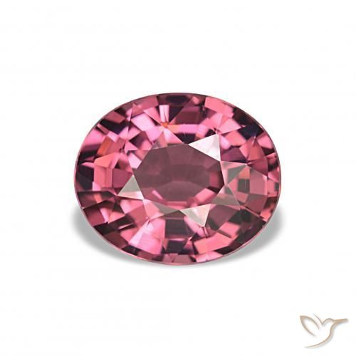 Grenat Rhodolite Violet rougeâtre naturelle Coupe ovale, 2.20 ct, VVS-VS