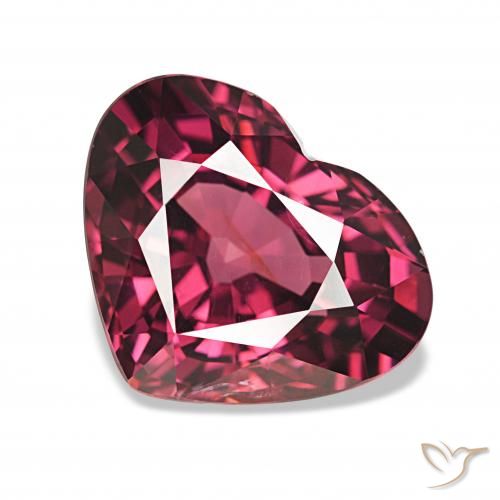 4.50ct Pourpre-Rouge Grenat Rhodolite, Cœur, VVS-VS