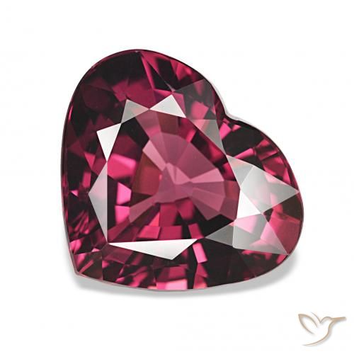 4.02ct Rouge foncé Grenat Rhodolite, Cœur, VVS-VS