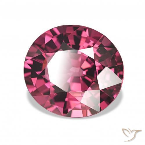 Grenat Rhodolite Pourpre-Rouge naturelle ovale, 4.82 ct, VVS-VS