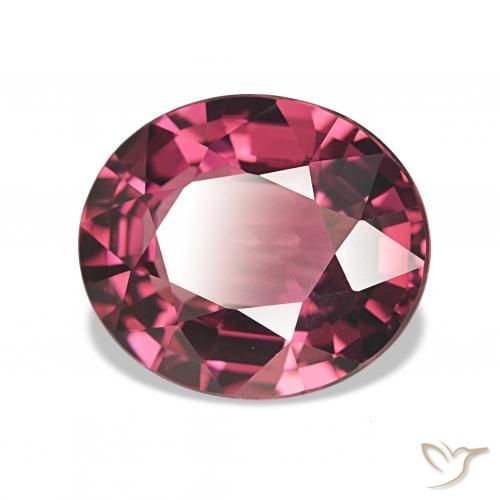 Grenat Rhodolite Rouge framboises naturelle ovale, 4.58 ct, VVS-VS