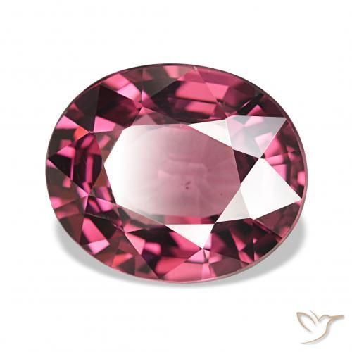 Grenat Rhodolite Rouge framboises naturelle ovale, 4.78 ct, VS