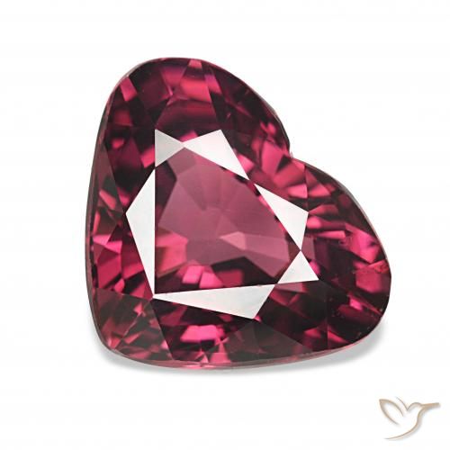 4.42ct Rouge framboises Grenat Rhodolite, Cœur, VS