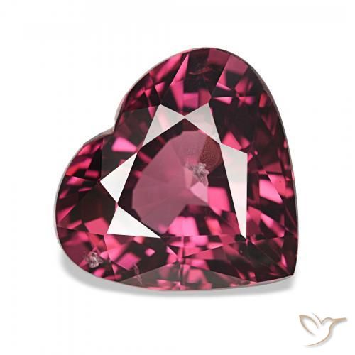 Grenat Rhodolite Rouge framboises naturelle Cœur, 4.55 ct, VS