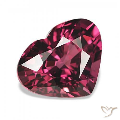Grenat Rhodolite Pourpre-Rouge naturelle Cœur, 4.50 ct, VS