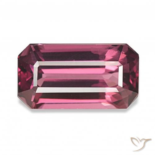 3.95ct Rouge framboises Grenat Rhodolite Pierres précieuses, Taille émeraude, VS