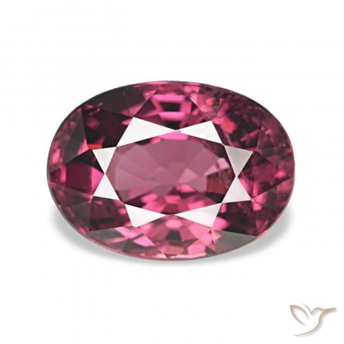 Grenat Rhodolite Rouge moyen naturelle ovale, 1.20 ct, VS