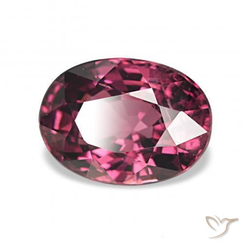 Grenat Rhodolite Rouge moyen naturelle ovale, 1.20 ct, VS