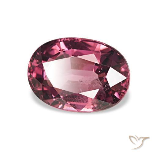 Grenat Rhodolite Magenta profond naturelle Coupe ovale, 1.30 ct, VS