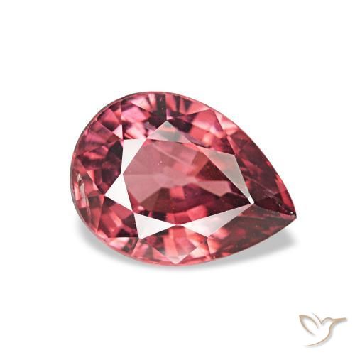 Grenat Rhodolite Vin rouge profond naturelle En forme de poire, 1.05 ct, VS