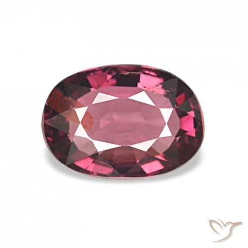 Grenat Rhodolite Magenta profond naturelle Coupe ovale, 1.07 ct, VS