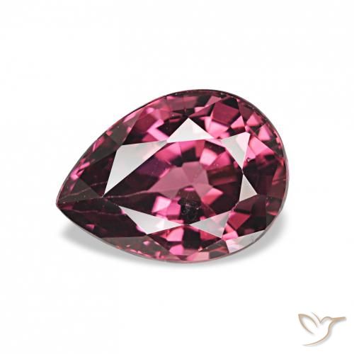 Grenat Rhodolite Violet foncé naturelle En forme de poire, 1.12 ct, VS